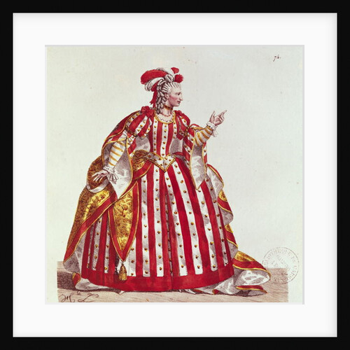 Mademoiselle Dumesnil in the Role of Agrippina in 'Britannicus' by Jean Racine engraved by Francois Seraphin Delpech 1740 by Hippolyte (after) Lecomte