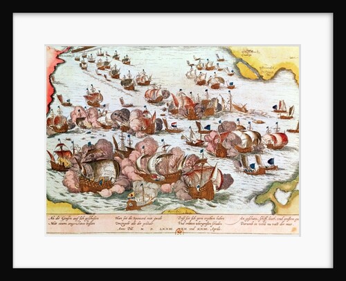 Naval Combat between the Beggars of the Sea and the Spanish in 1573 by Franz Hogenberg