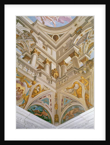 Trompe l'oeil from the ceiling of the Salle des Fetes, 1625 by Giovanni Battista Carlone