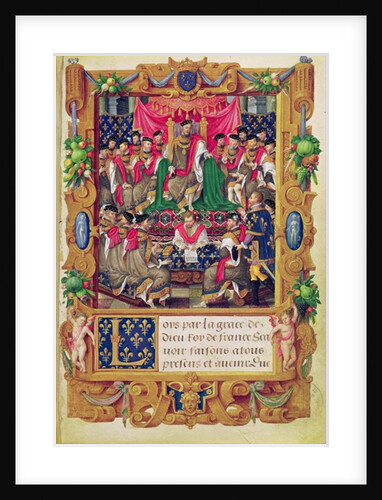 Henri II presides over a chapter meeting of the French chivalric Order of Saint-Michel by Jean the Elder (attr. to) Cousin