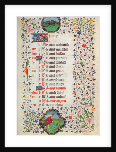 Ms 19 June: Cancer and a man reaping by French School