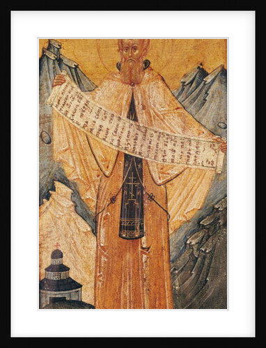 Icon of St. Sabas of Jerusalem, 1572 by Longin Longin