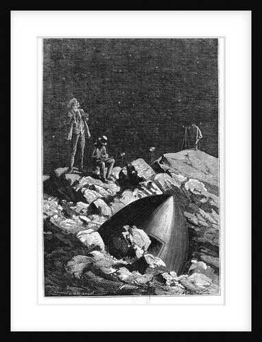 Illustration from 'From the Earth to the Moon' by Jules Verne Paris, Hetzel, published in 1865 by Emile Antoine Bayard