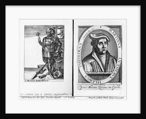 Charles Martel and Martin Luther by French School
