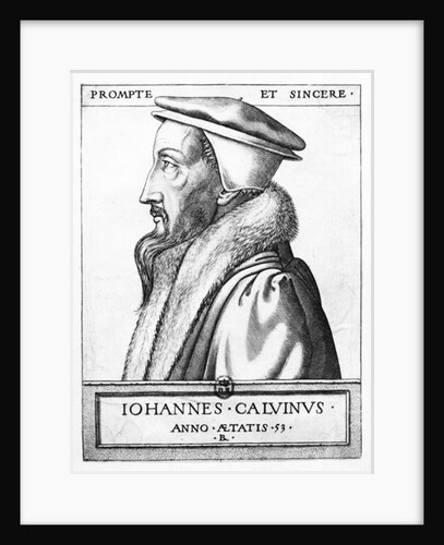 Portrait of John Calvin aged 53, 1564 by French School