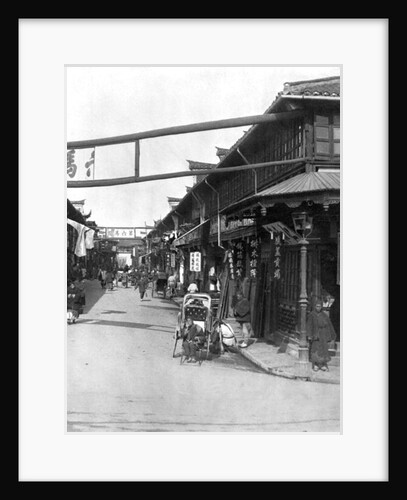 Chinatown in Shanghai, late 19th century by French Photographer