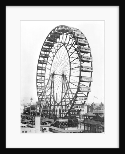The ferris wheel at the World's Columbian Exposition of 1893 in Chicago by American Photographer