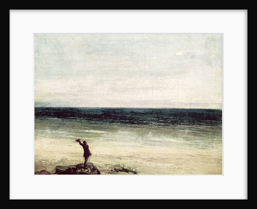 The Artist on the Seashore at Palavas by Gustave Courbet