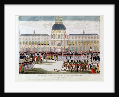 Parade in the Courtyard of the Palais des Tuileries in the Presence of the Emperor by Thomas (after) Naudet
