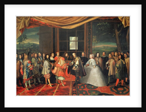 Meeting between Louis XIV and Philippe IV at Isle des Faisans, 7th November 1659 by Jacques Laumosnier