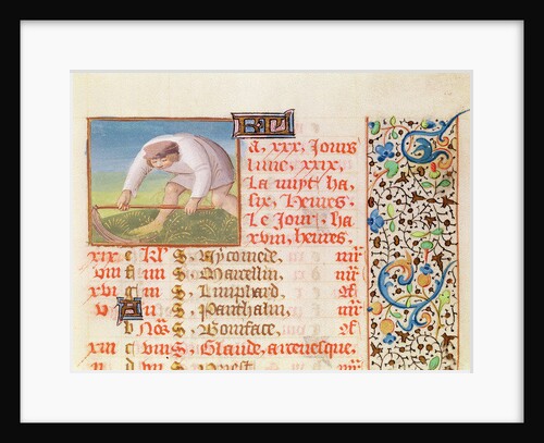 Ms 134 June: Reaping by French School