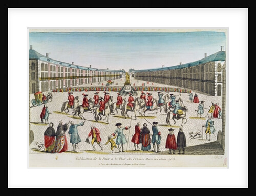 Publication of the Peace, Place des Victoires, June 1763 by French School