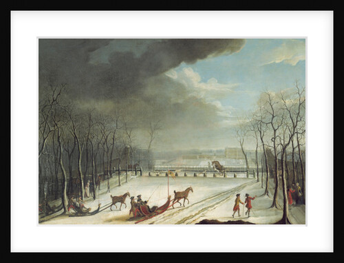 The Prince of Conde Hunting in a Sleigh in 1767 by Jean Francois Perdrix