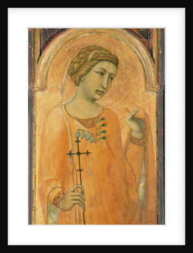 A Female Saint, possibly St. Margaret by Pietro Lorenzetti