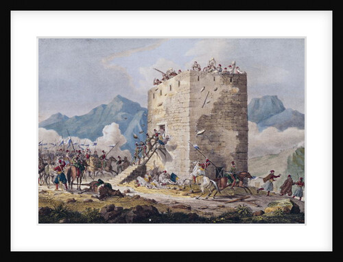 The Resistance of Forty Greek Rebels in a Tower in Thebes in 1833 by Georg Melchior Kraus
