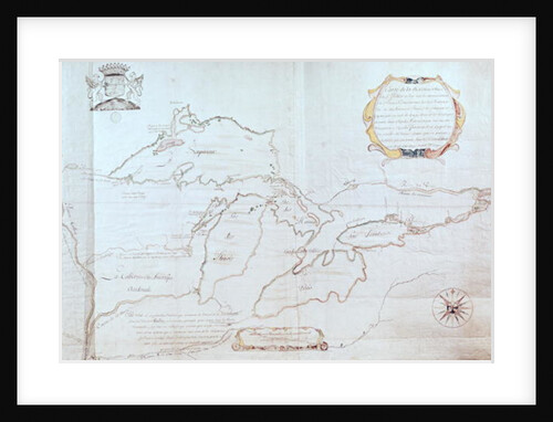 Map of the Great Lakes by Jolliet
