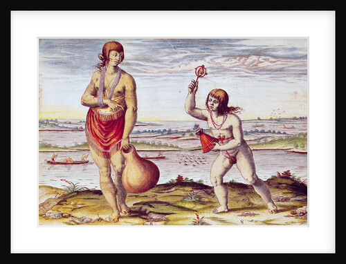 A Noblewoman from Pomeiooc by Jacques Le Moyne