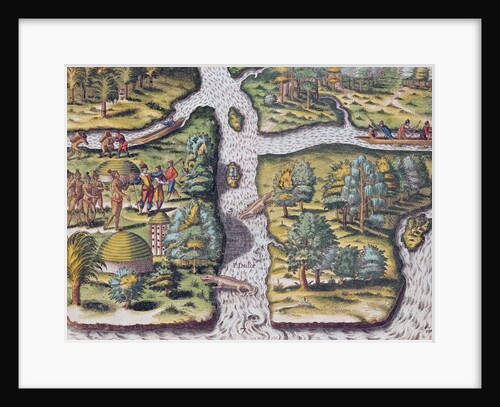 The French left at Fort Charles suffering from a lack of food by Jacques Le Moyne