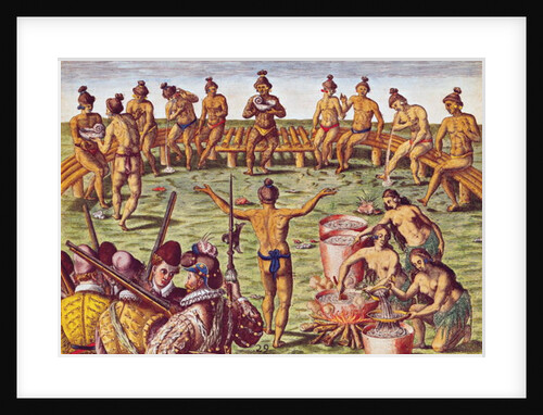 How the inhabitants of Florida made decisions on important matters by Jacques (after) Le Moyne