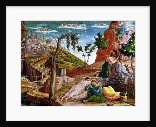 The Agony in the Garden, left hand predella panel from the Altarpiece of St. Zeno of Verona, 1456-60 by Andrea Mantegna