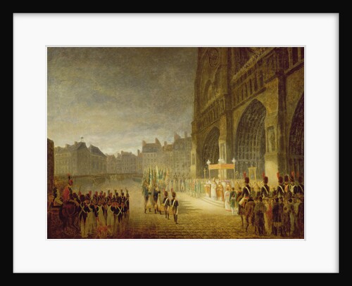 Blessing of the Flags in Front of Notre-Dame in 1804 by French School
