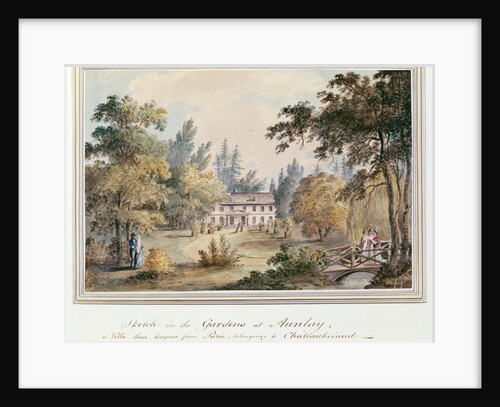 Sketch in the Gardens at Aulnay, 1817 by James Forbes