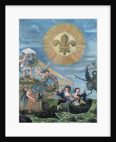 The Hope of Happiness Dedicated to the Nation with Louis XVI Driven by Goodness and Jacques Necker Driven by Truth by Dubois