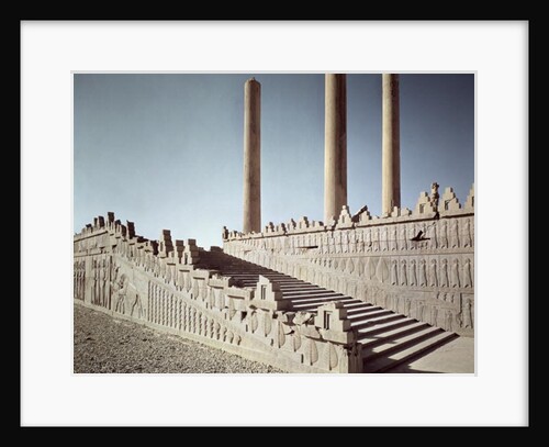 View of the east staircase of the Apadana c.515 BC by Achaemenid