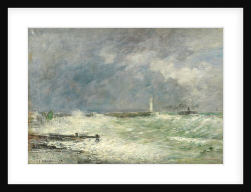 Entrance to the Harbour at Le Havre in Stormy Weather, 1895 by Eugene Louis Boudin
