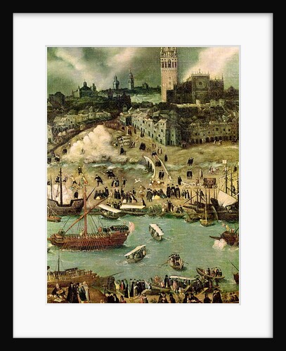 The Port of Seville, c.1590 by Alonso Sanchez Coello
