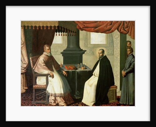 St. Bruno and Pope Urban II 1630-35 by Francisco de Zurbaran