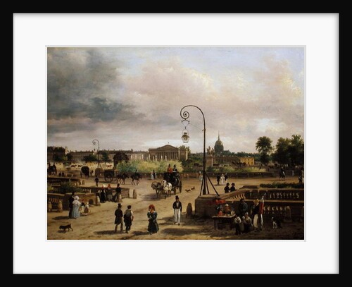 La Place de la Concorde in 1829 by Giuseppe Canella