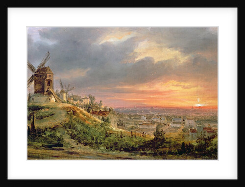 View of the Butte Montmartre, c.1830 by Louis Jacques Mande Daguerre