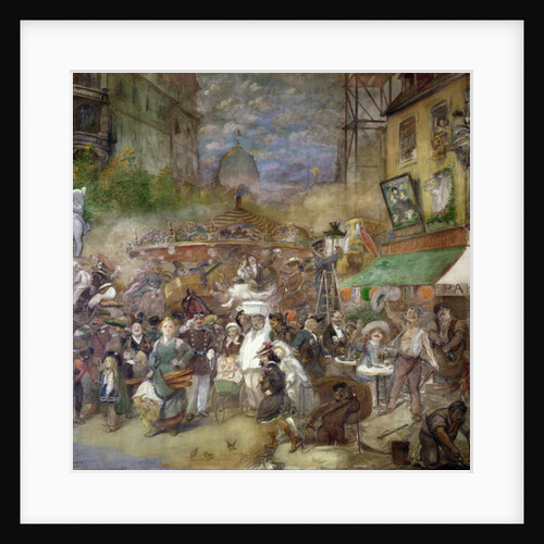 Decorative panel depicting Paris, Salon de la Commission du Personnel by Adolphe Leon Willette