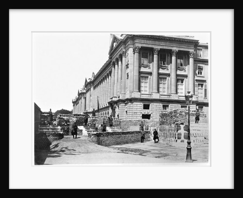 Barricade during the Commune of Paris, at the corner of Rue de Rivoli and Place de la Concorde, 1871 by French Photographer