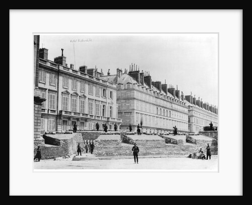 Barricade during the Commune of Paris in Rue de Rivoli, 1871 by French Photographer