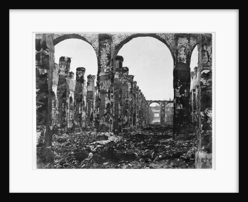 Ruins of the Cour des Comptes during the Commune of Paris, 1871 by French Photographer
