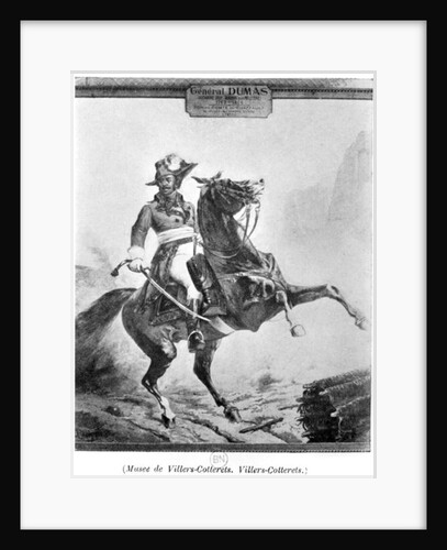Equestrian portrait of Thomas Alexandre Dumas by French School