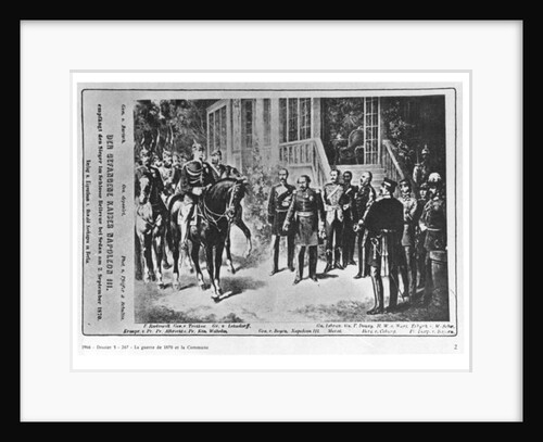 Meeting between Emperor Napoleon III and Kaiser Wilhelm I at Bellevue Castle near Sedan on 2nd September 1870 by German School