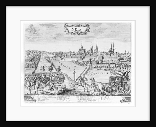 King Frederick II of Prussia invading Silesia and seizing Neis in October 1741 by German School