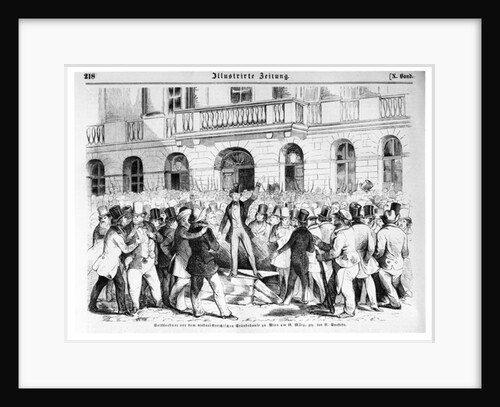 Revolt in Vienna on 30th March 1848 by German School