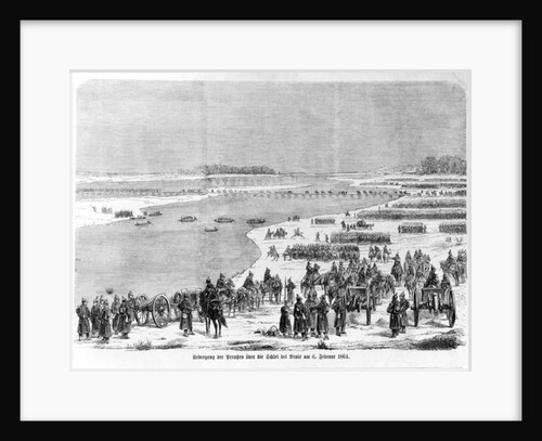 War of Duchies, the Prussian army crossing the Shlei at Arnis by German School