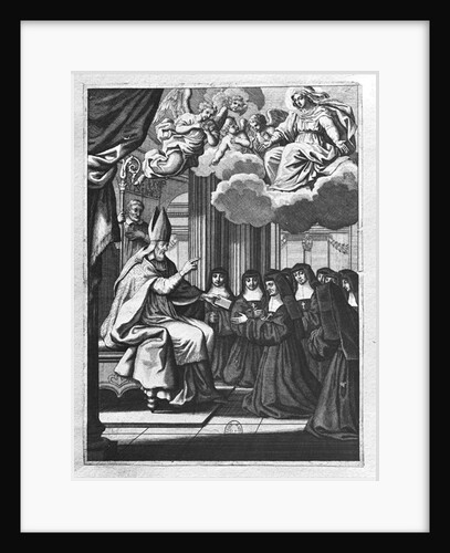St. Francois de Salles Giving the Rule of the Visitation to St. Jeanne de Chantal by Gilles Rousselet