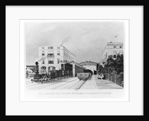 The railway station of the train Berlin-Potsdam by German School