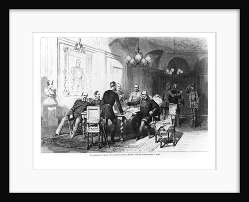 War council at Versailles Prefecture on 6th December 1870 by German School