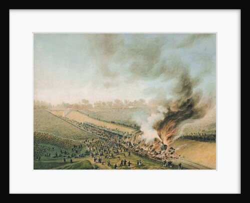 Accident on the Versailles to Bellevue Railway, 8th May 1842 by French School