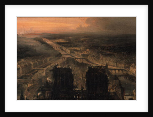 Illumination of Notre Dame to Celebrate the Election of Prince Louis-Napoleon Bonaparte to the Republic, after 1850 by Jean-Jacques Champin