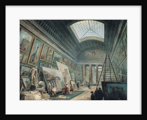 A Museum Gallery with Ancient Roman Art, before 1800 by Hubert Robert