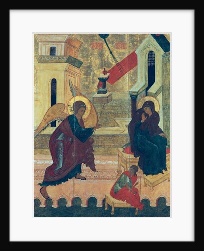 Icon depicting the Annunciation by School Russian