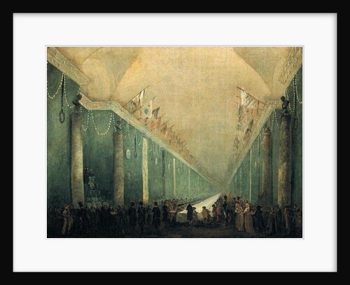 Banquet Given for Napoleon Bonaparte in the Grande Galerie of the Louvre, 20th December 1797 by Hubert Robert